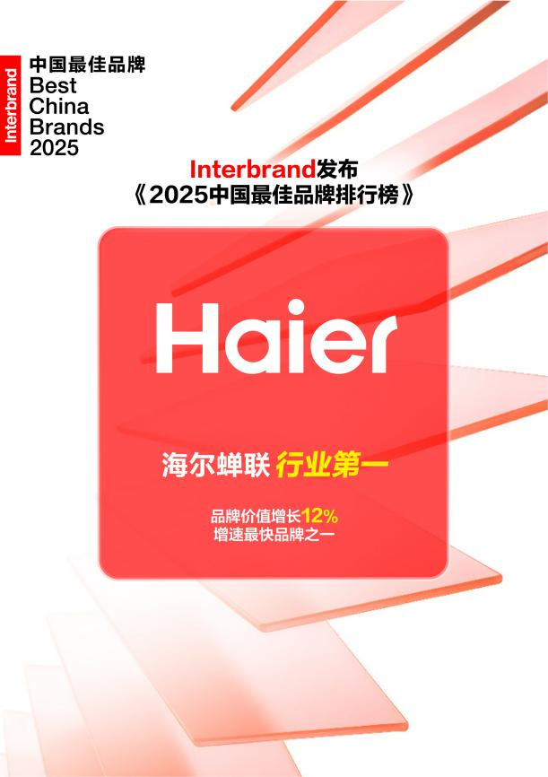 国最佳品牌排行榜》发布海尔持续蝉联行业第一j9国际站Interbrand《2025中(图2)